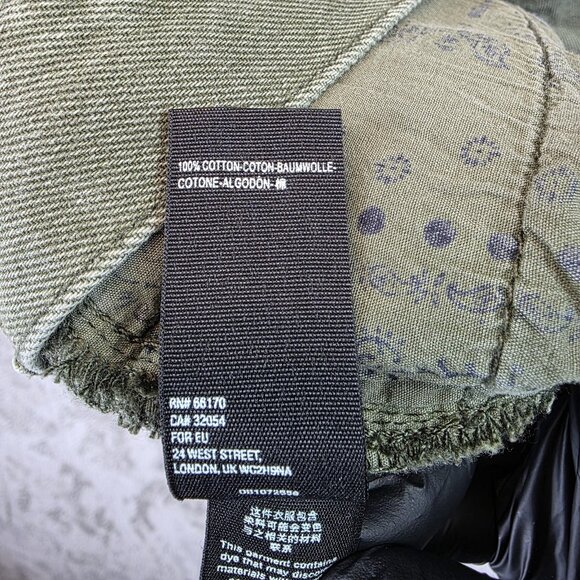 We The Free Denim Shorts Womens 27 Green Distressed Button Fly Raw Hem Cutoff - Picture 14 of 14